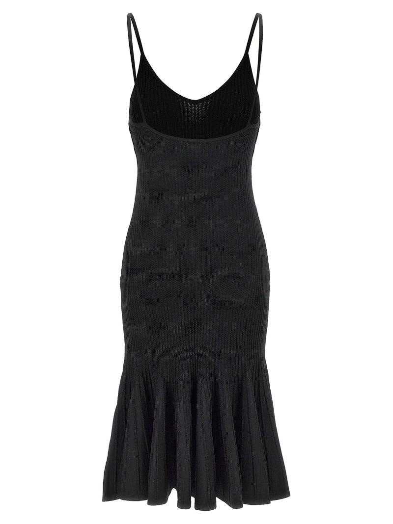 Khaite Black Viscose Midi Dress - Queen Collection