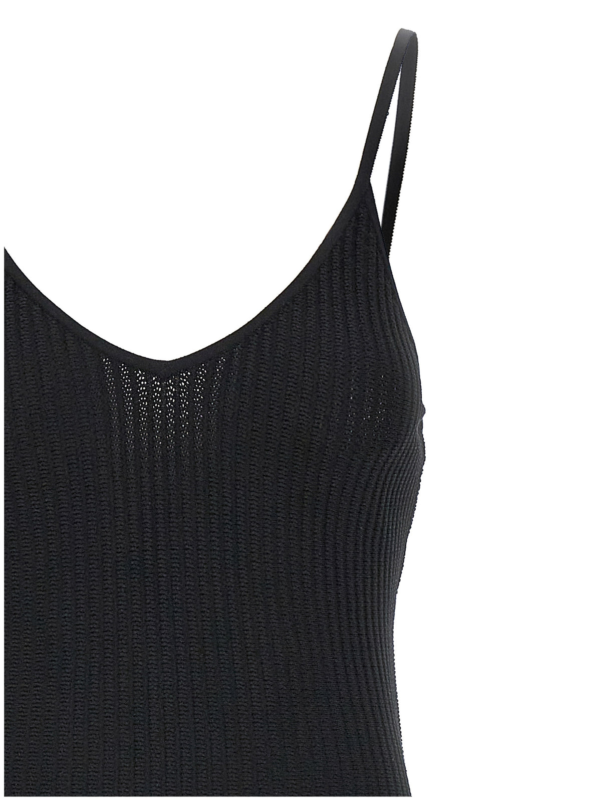 Khaite Black Viscose Midi Dress - Queen Collection
