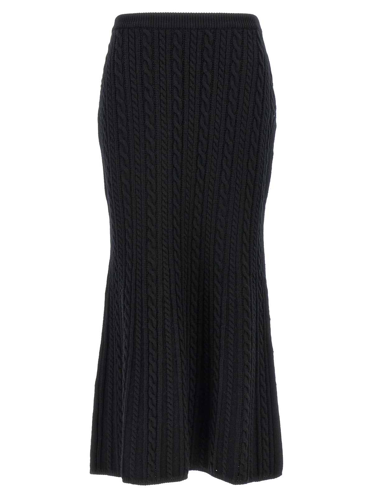 Alessandra Rich Black Wool Mini Skirt