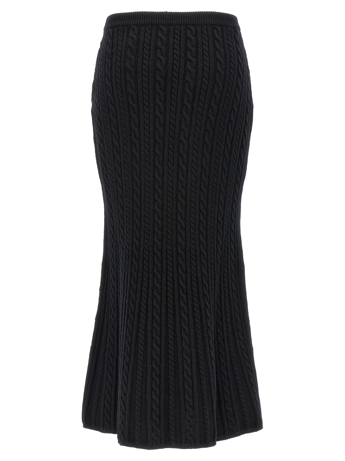 Alessandra Rich Black Wool Mini Skirt