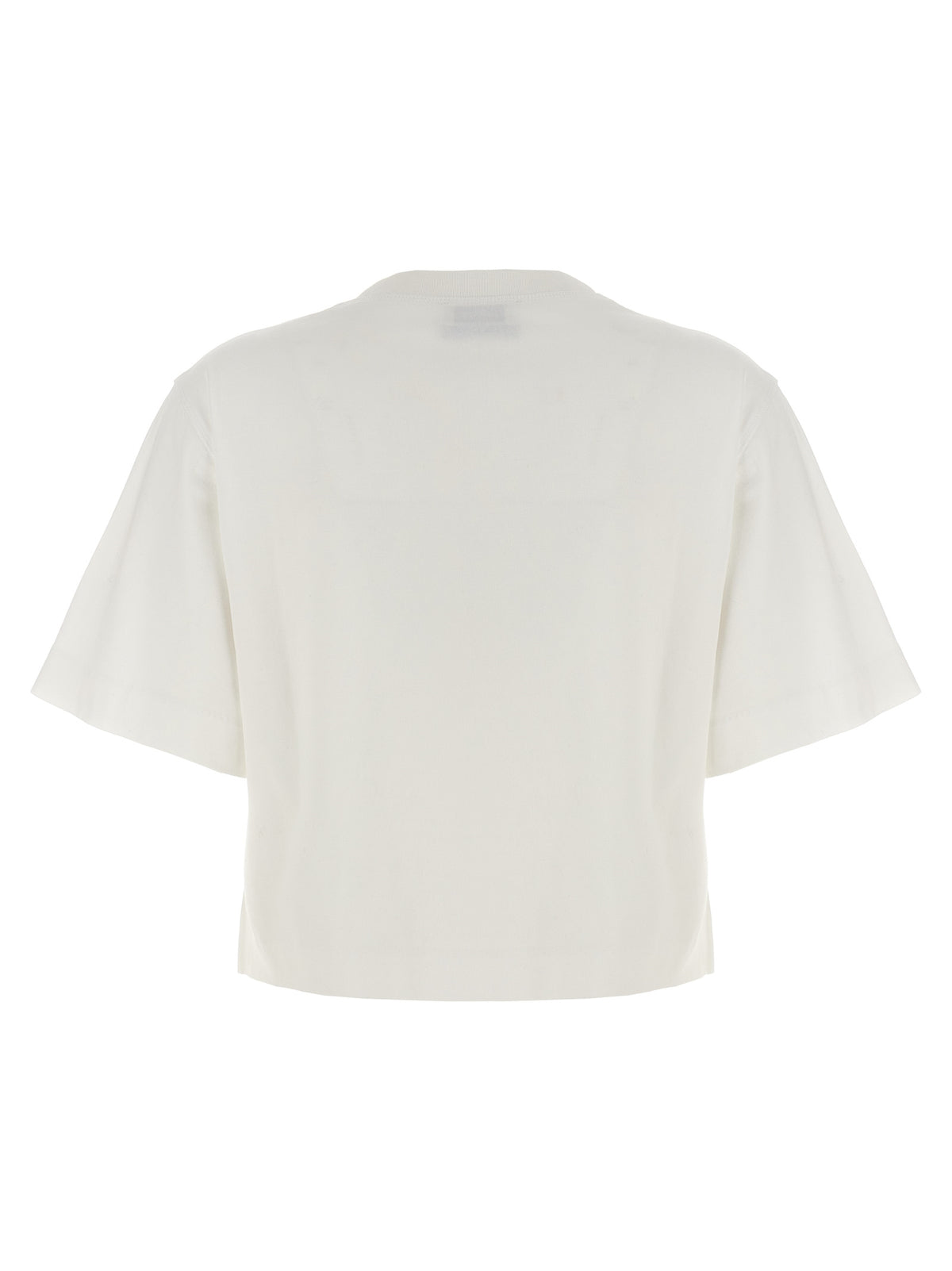 Off-White White Cotton T-Shirt - Cropped Crew Neck