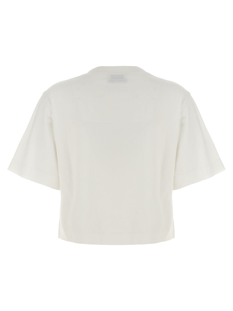 Off-White White Cotton T-Shirt - Cropped Crew Neck