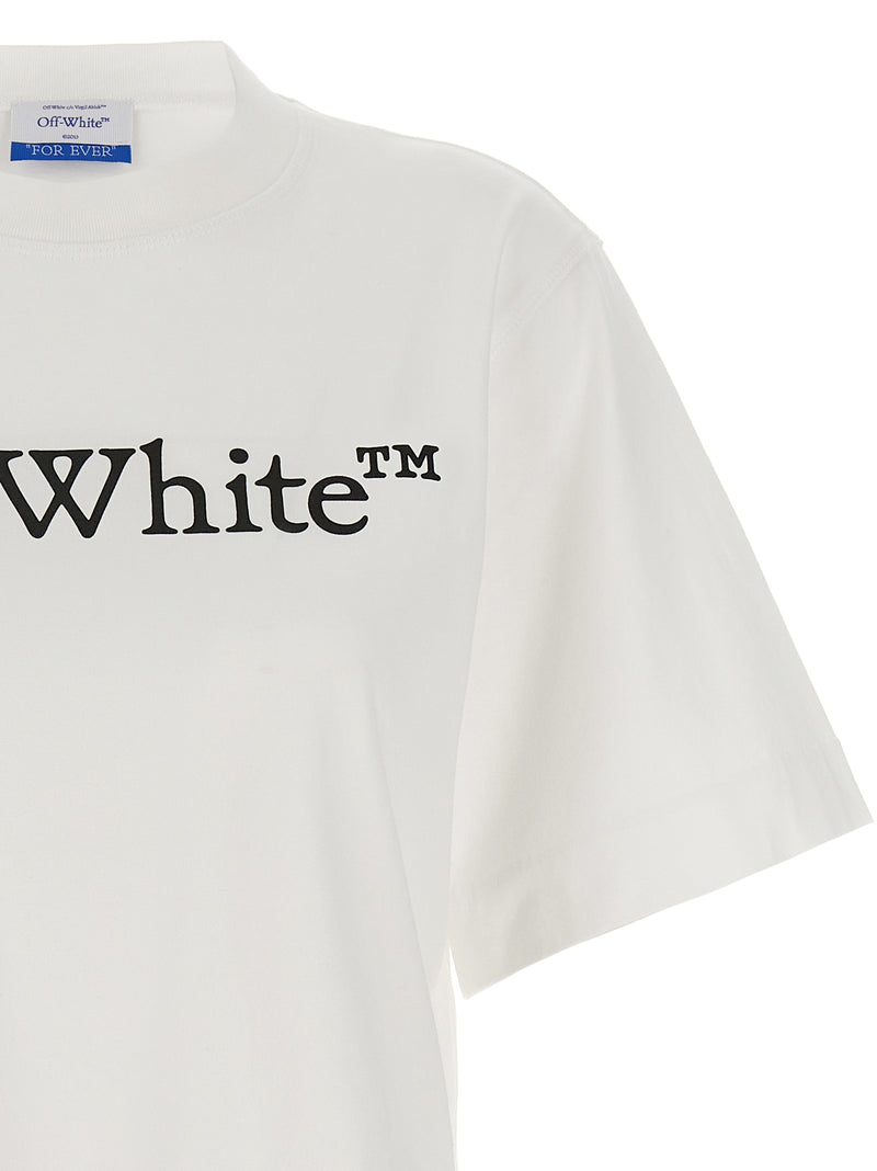 Off-White White Cotton T-Shirt - Cropped Crew Neck