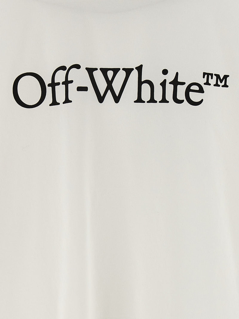 Off-White White Cotton T-Shirt - Cropped Crew Neck