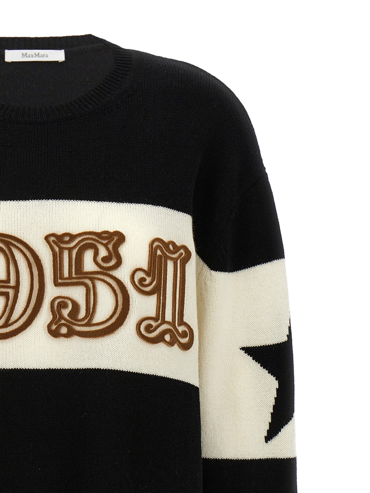 Max Mara Dirce Black Wool and Cashmere Cardigan