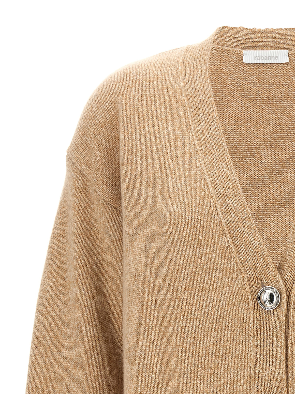 Cardigan Paco Rabanne en laine beige