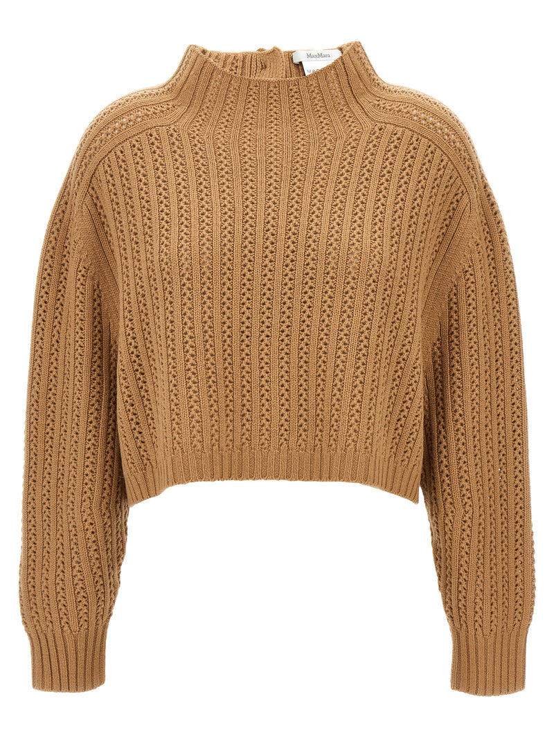 Max Mara Hodeida Beige Wool Cardigan