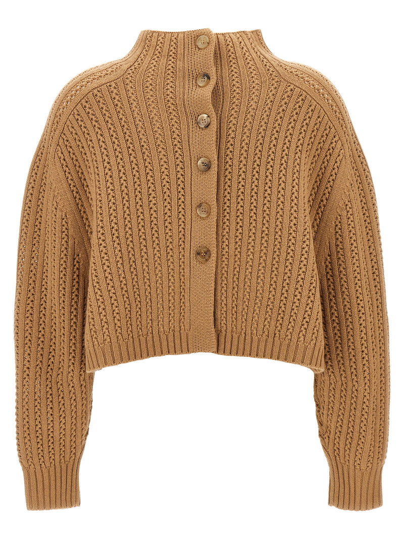 Max Mara Hodeida Beige Wool Cardigan