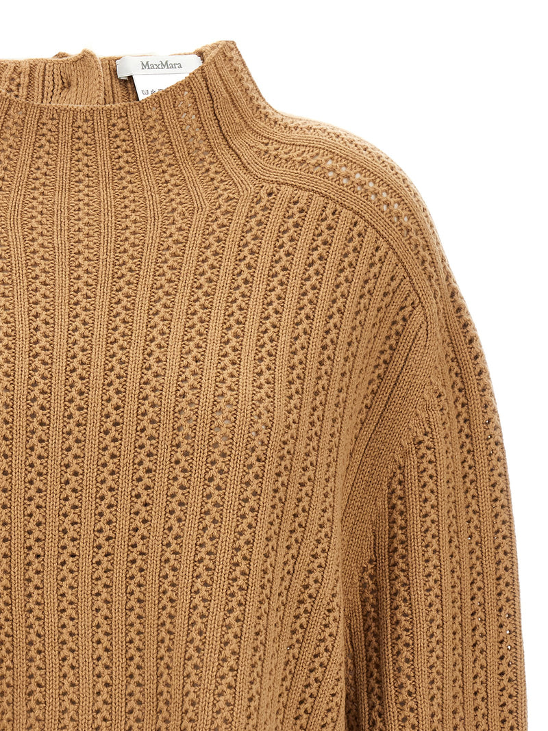 Max Mara Hodeida Beige Wool Cardigan