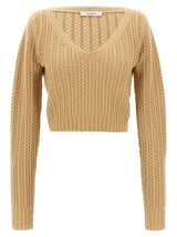 Max Mara Ifrem Beige Wool and Cashmere Cardigan