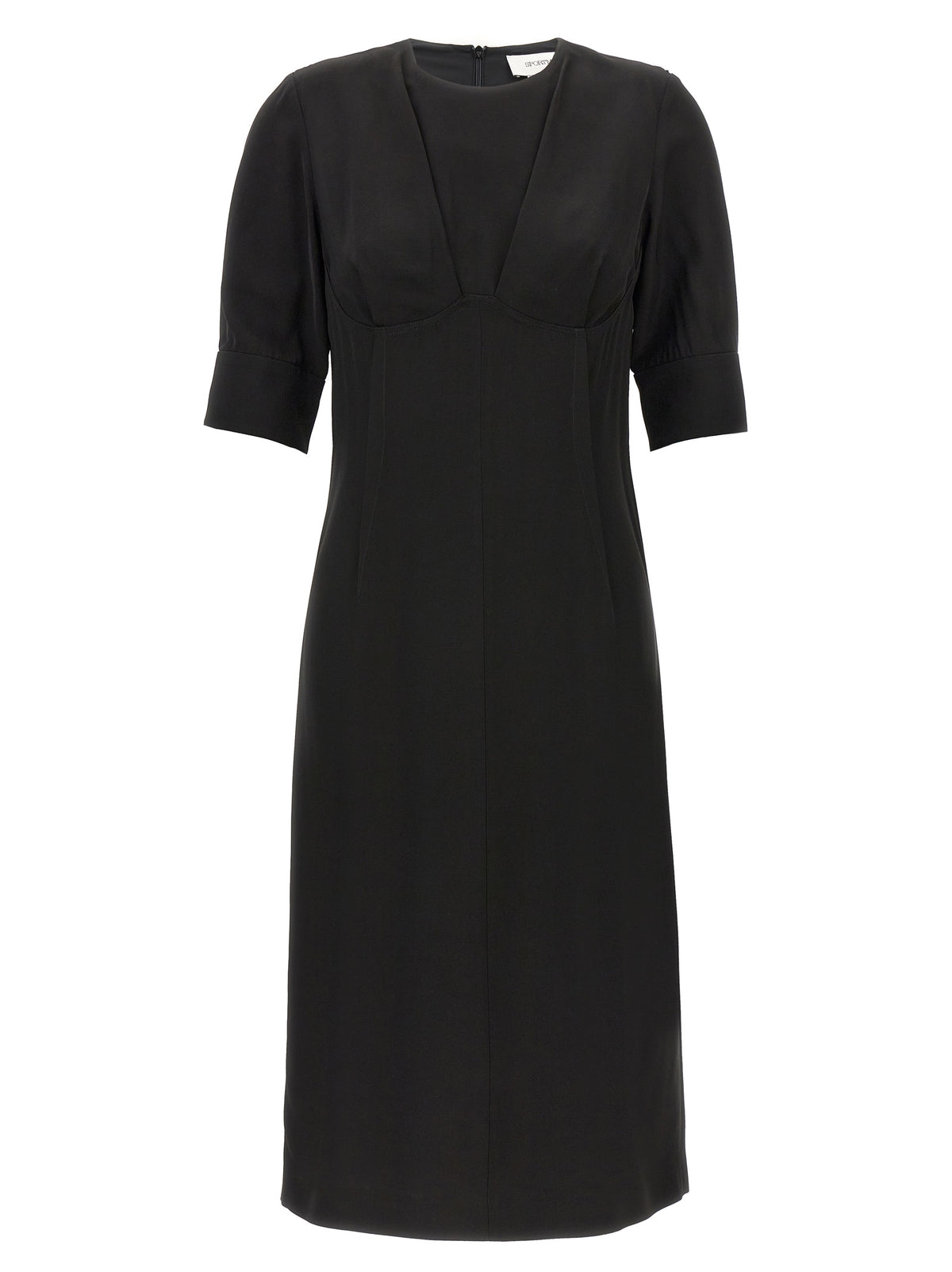 Sportmax Sele Black Viscose Midi Dress