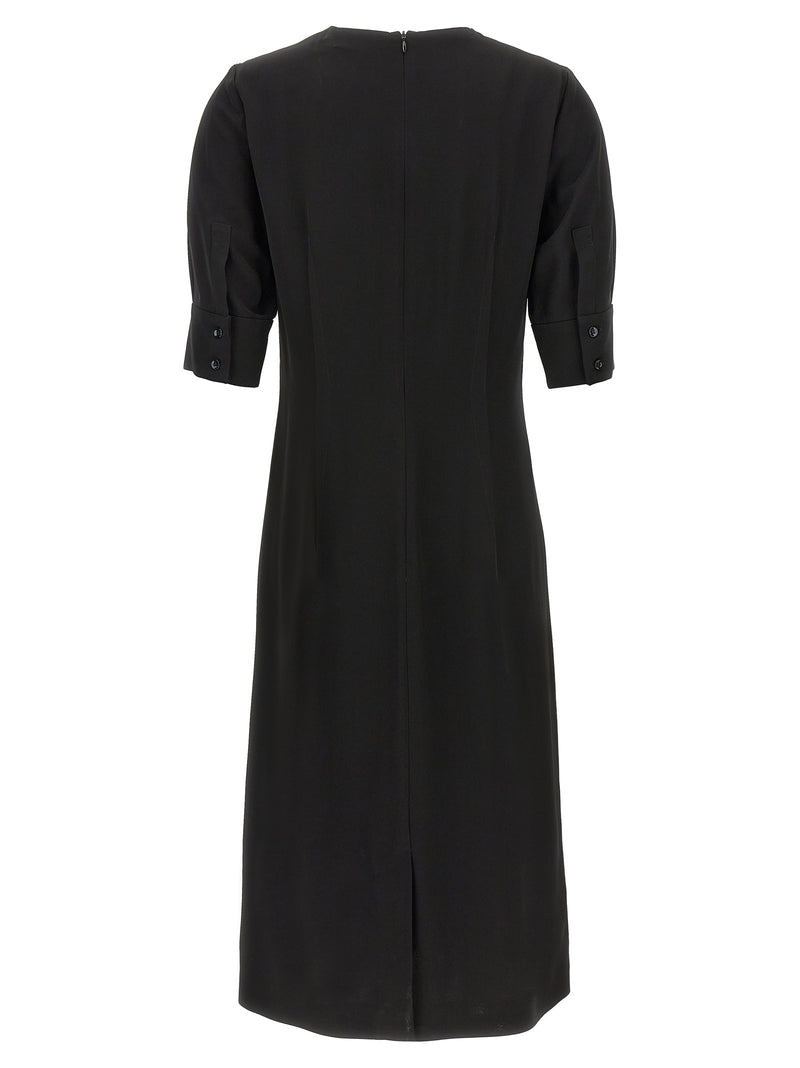Sportmax Sele Black Viscose Midi Dress