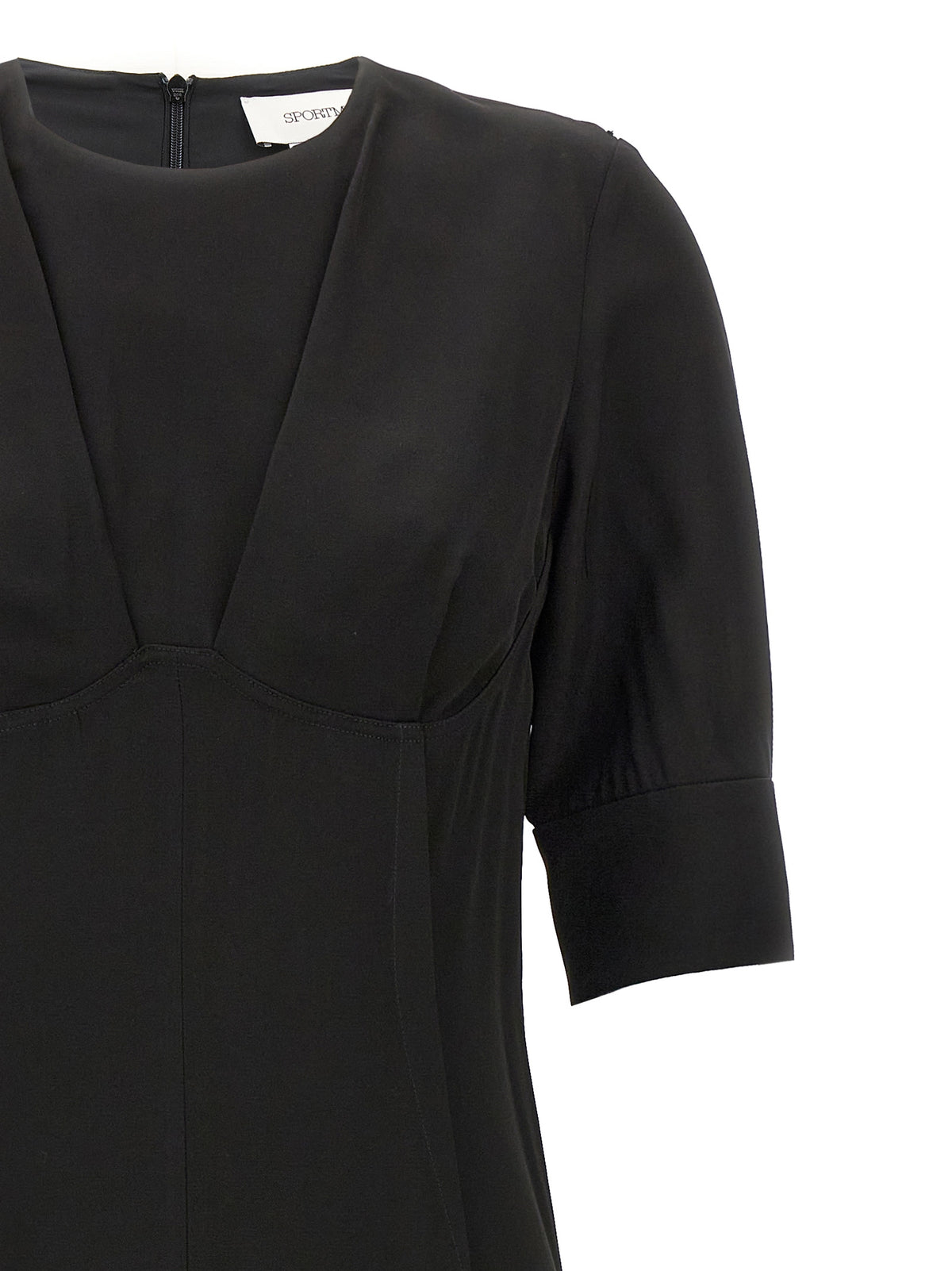 Sportmax Sele Black Viscose Midi Dress