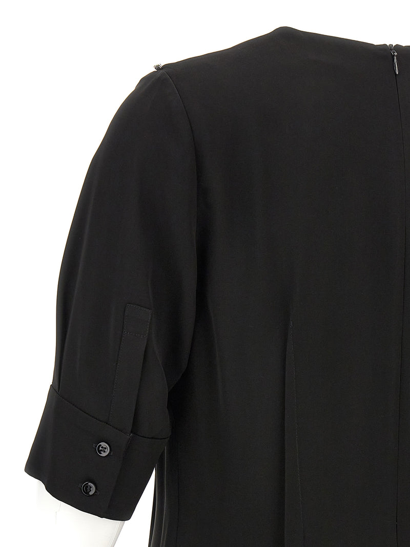 Sportmax Sele Black Viscose Midi Dress