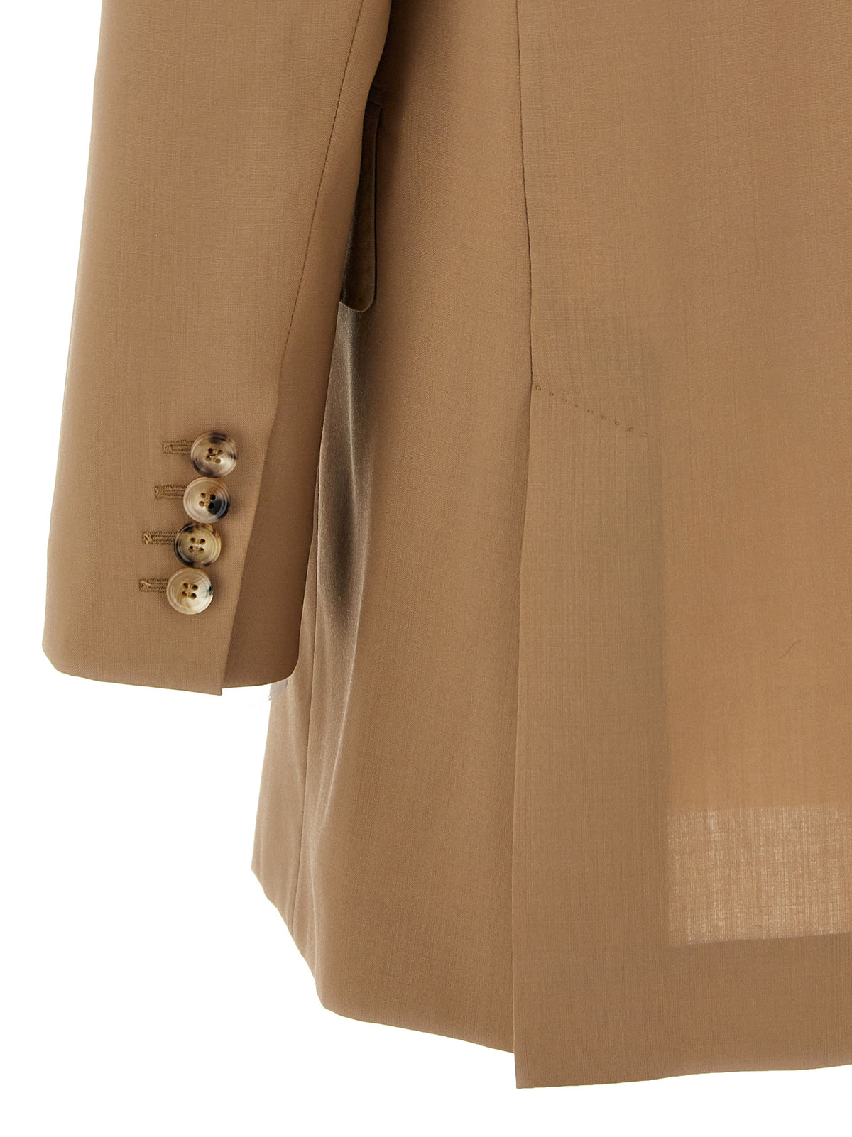 Max Mara Nebbie Beige Virgin Wool Blazer
