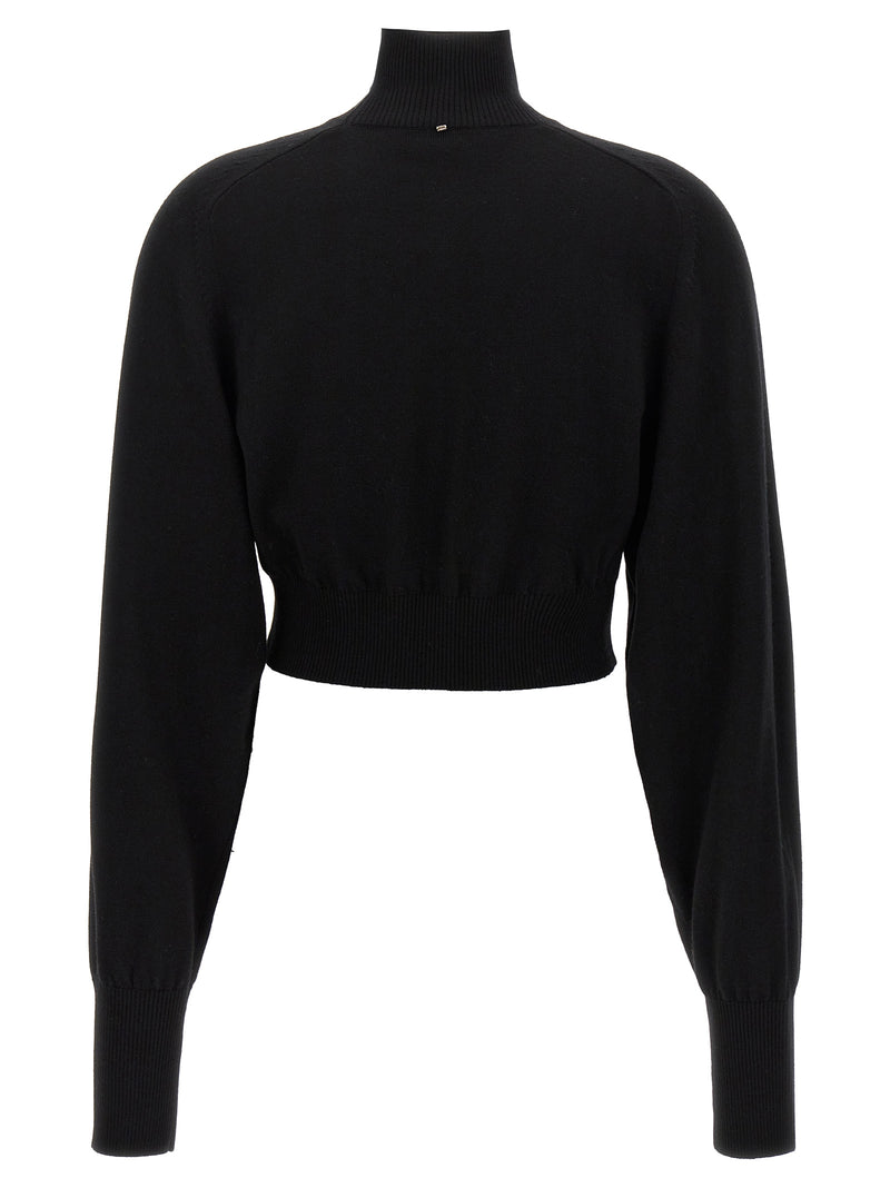 Sportmax Ululato Black Virgin Wool Cardigan for Women