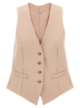 Max Mara Multicolor Acetate Sleeveless Jacket - Kiwi