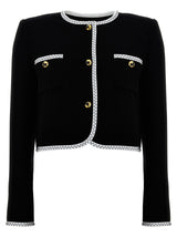 Moschino Bicolor Viscose Full-Length Jacket