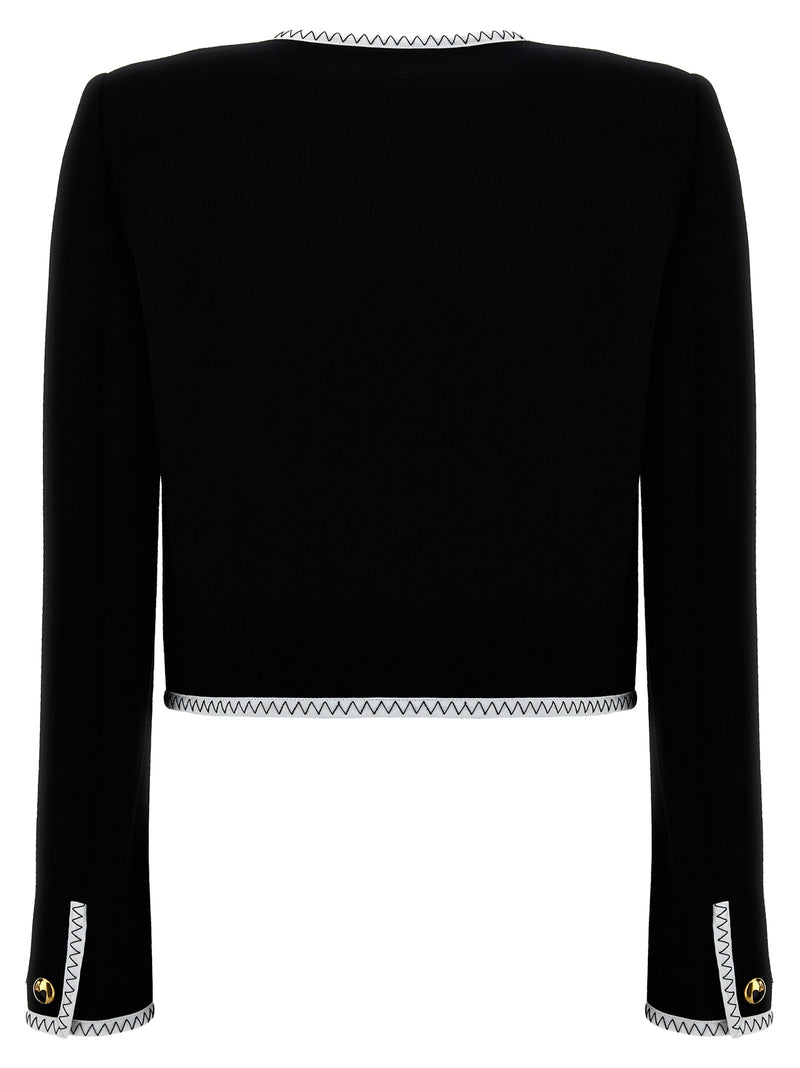 Moschino Bicolor Viscose Full-Length Jacket