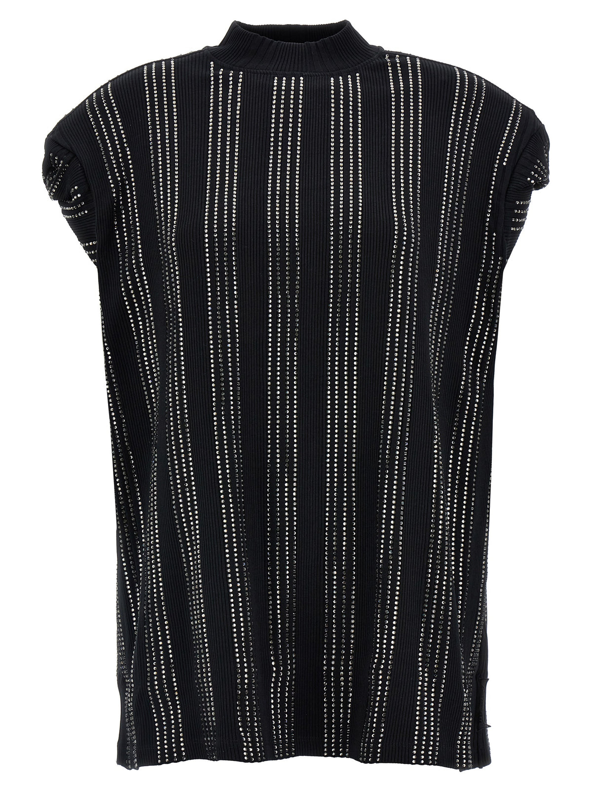 The Attico Laurie Black Cotton Short Dress