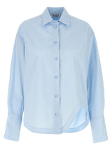 The Attico Eliza Blue Cotton Blouse