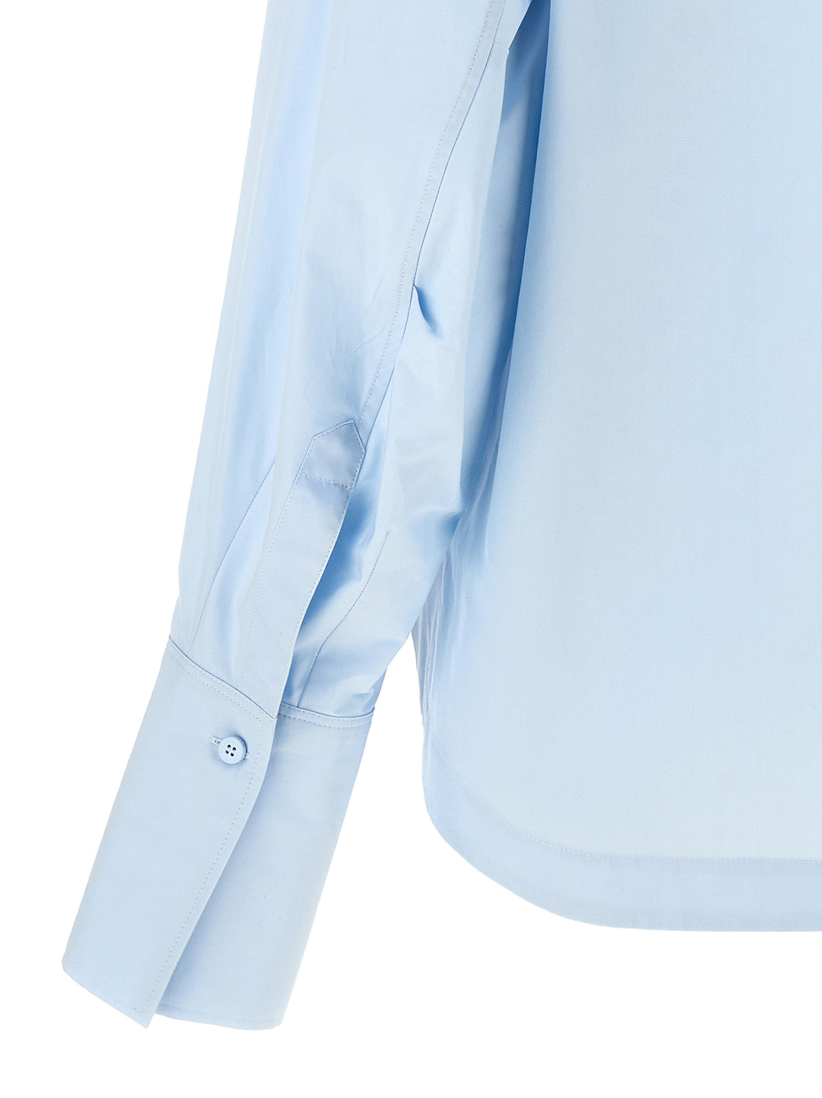 The Attico Eliza Blue Cotton Blouse