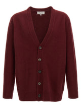 Maison Margiela Bordeaux Wool Cardigan