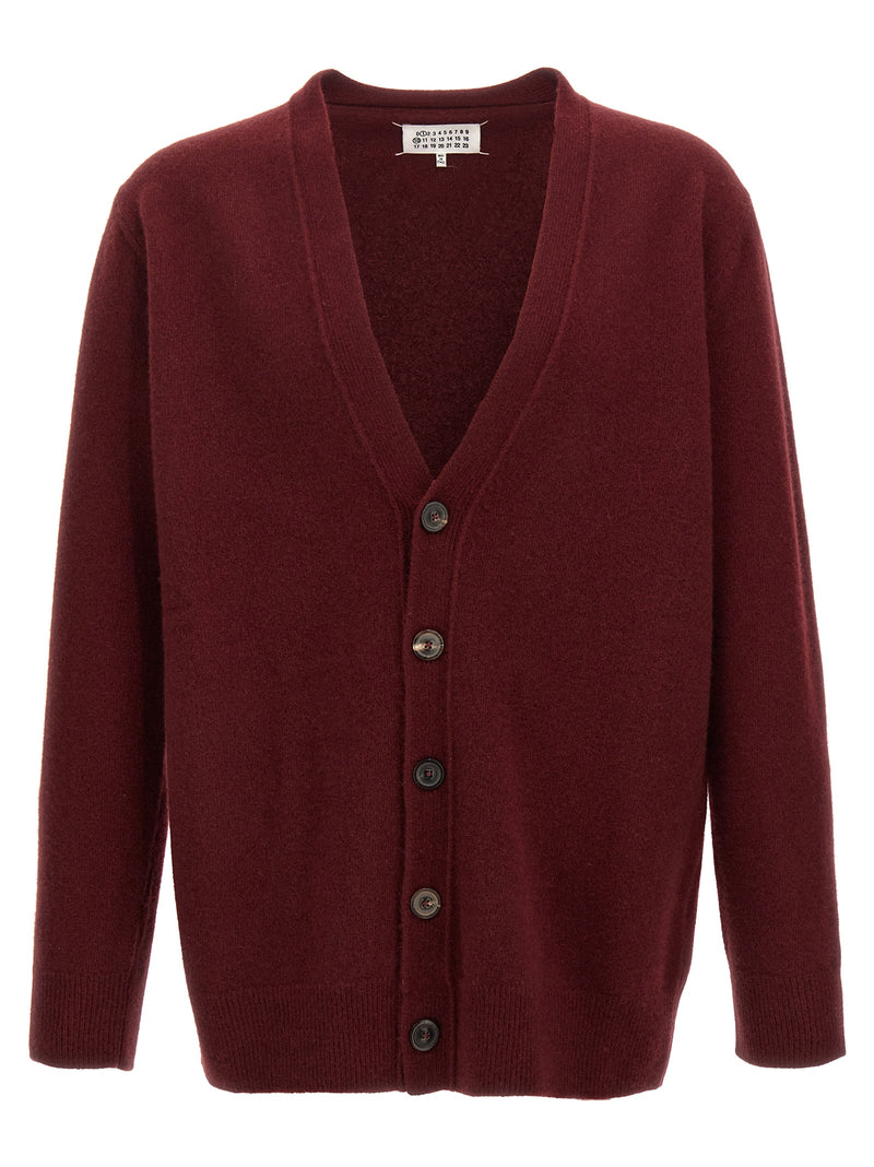Maison Margiela Bordeaux Wool Cardigan for Men