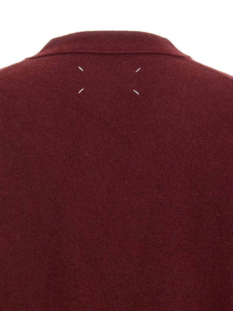 Maison Margiela Bordeaux Wool Cardigan for Men