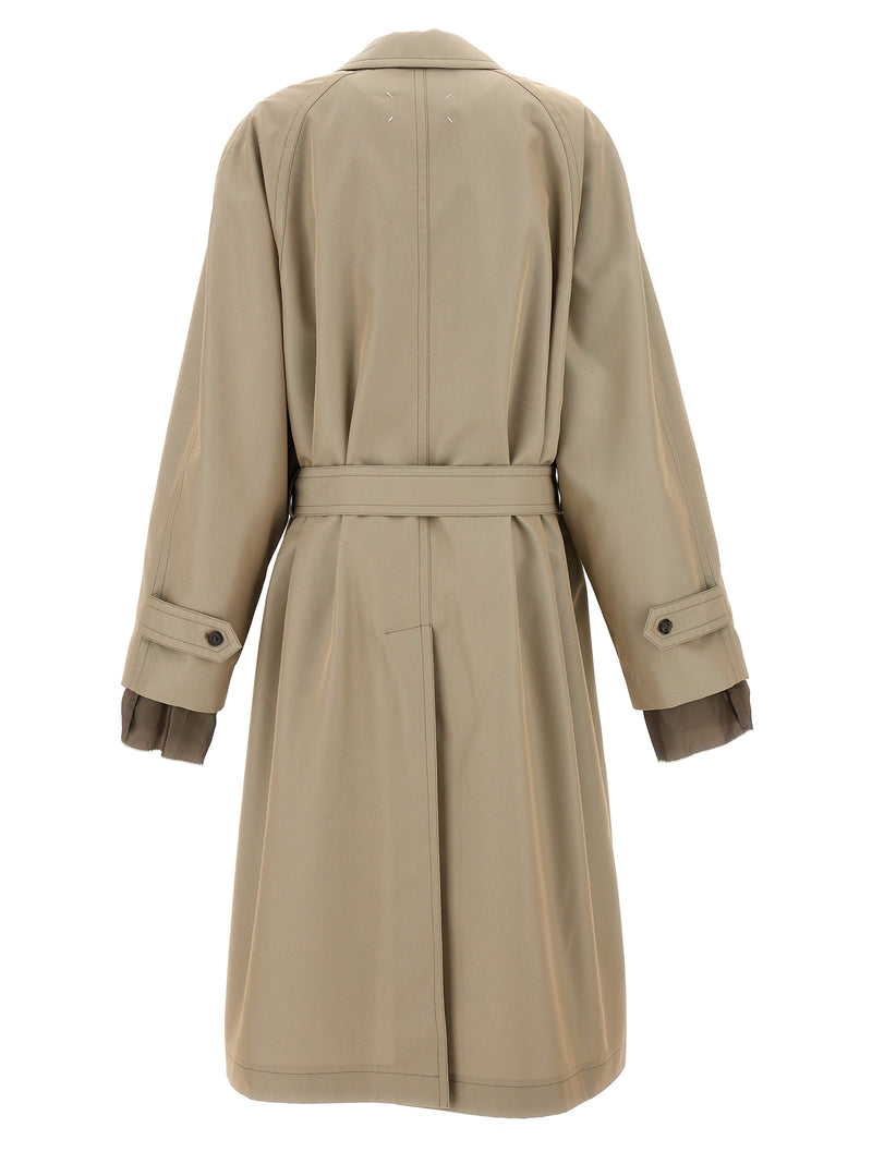 Maison Margiela Beige Cotton Trench Coat for Men