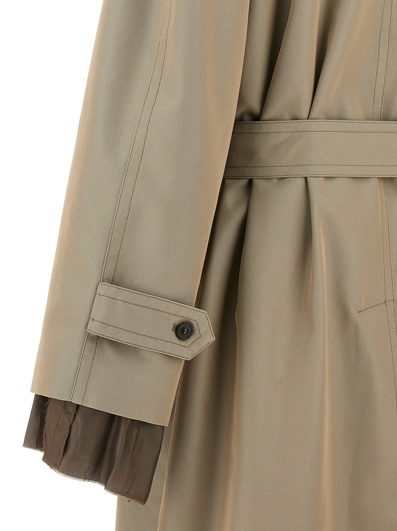 Maison Margiela Beige Cotton Trench Coat for Men