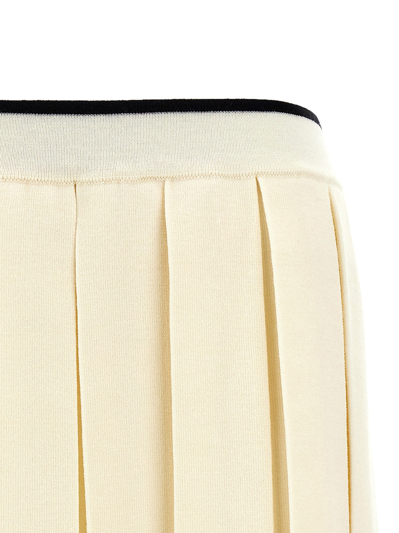 Thom Browne White Virgin Wool Long Skirt