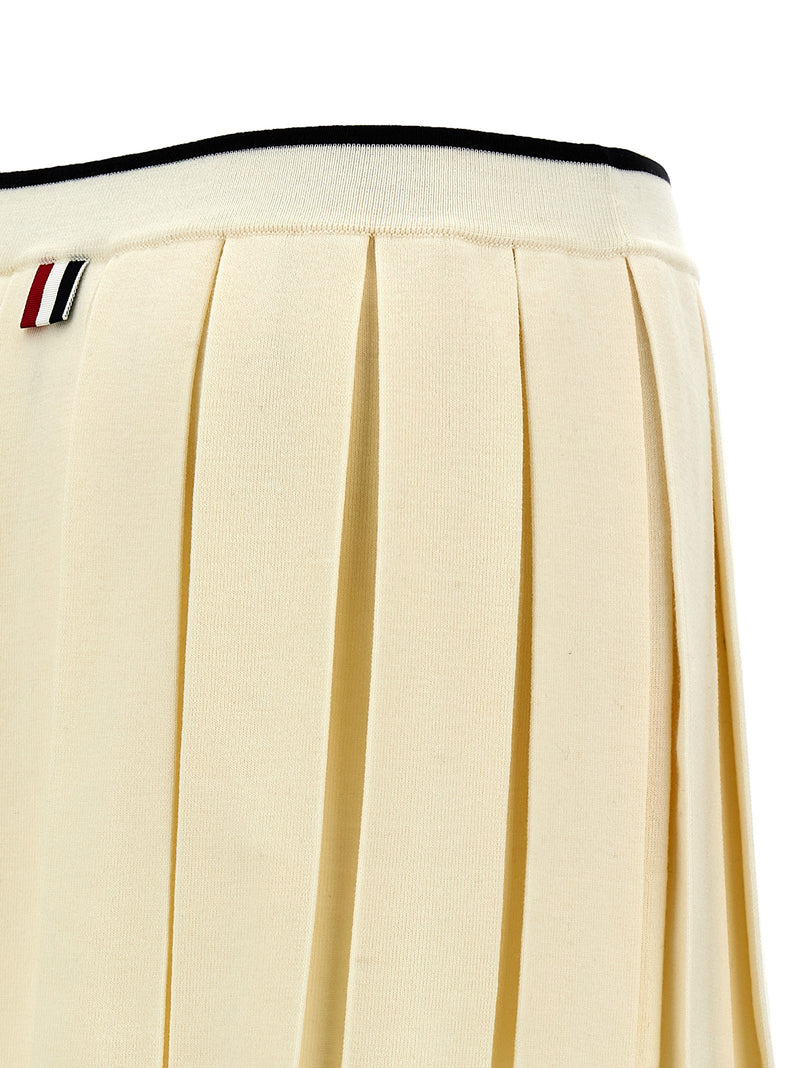 Thom Browne White Virgin Wool Long Skirt
