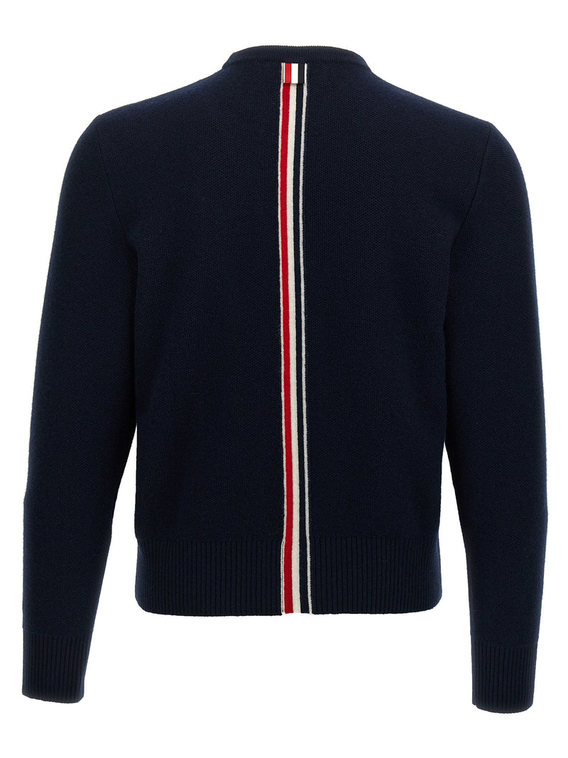 Cardigan en Laine Vierge Bleu Thom Browne