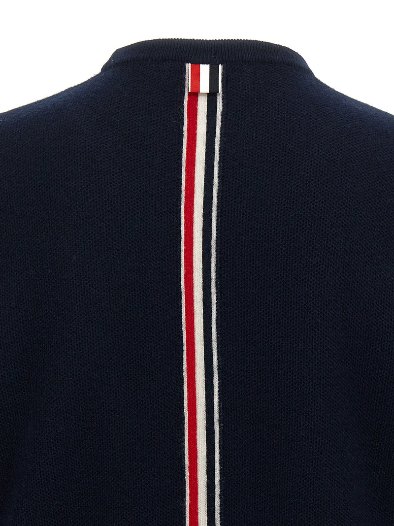 Cardigan en Laine Vierge Bleu Thom Browne