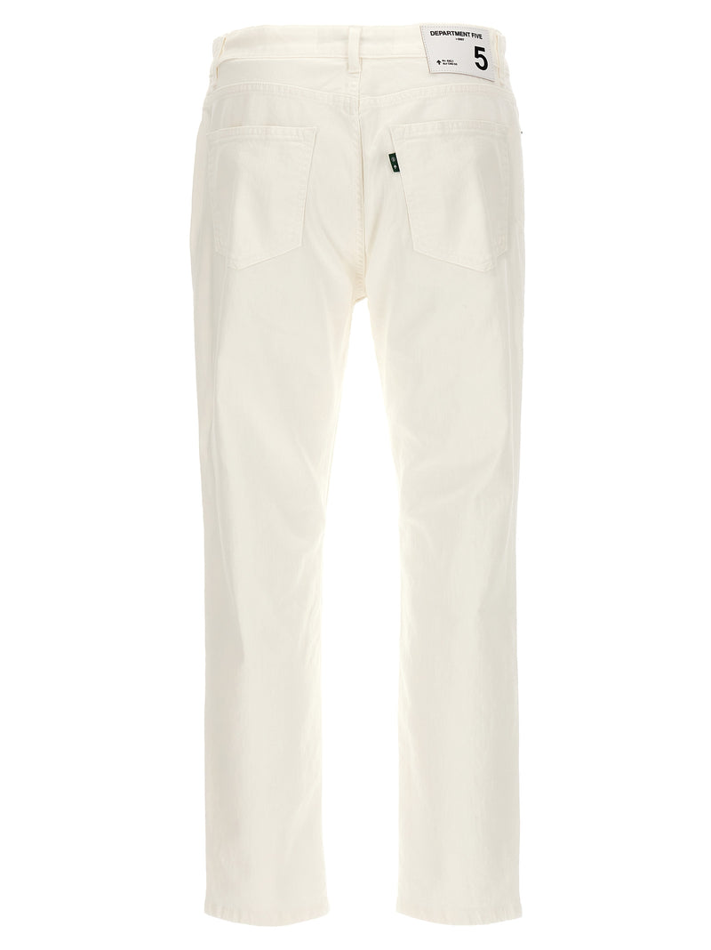 Department 5 Drake White Cotton Straight-Leg Jeans