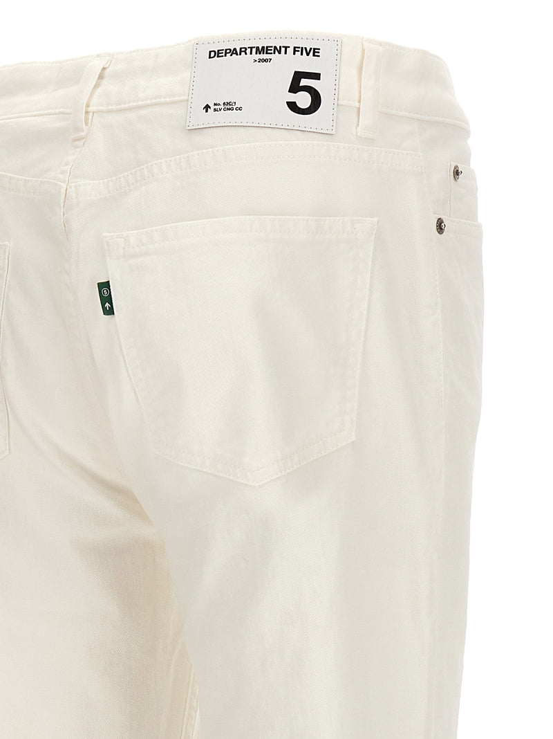 Department 5 Drake White Cotton Straight-Leg Jeans