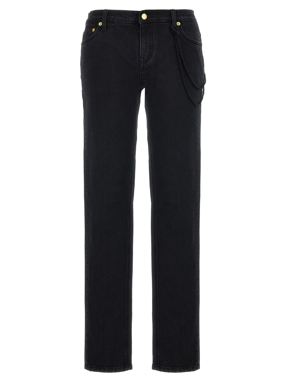 Darkpark Michelle Black Cotton Straight-Leg Jeans