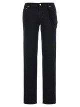 Darkpark Michelle Black Cotton Straight-Leg Jeans