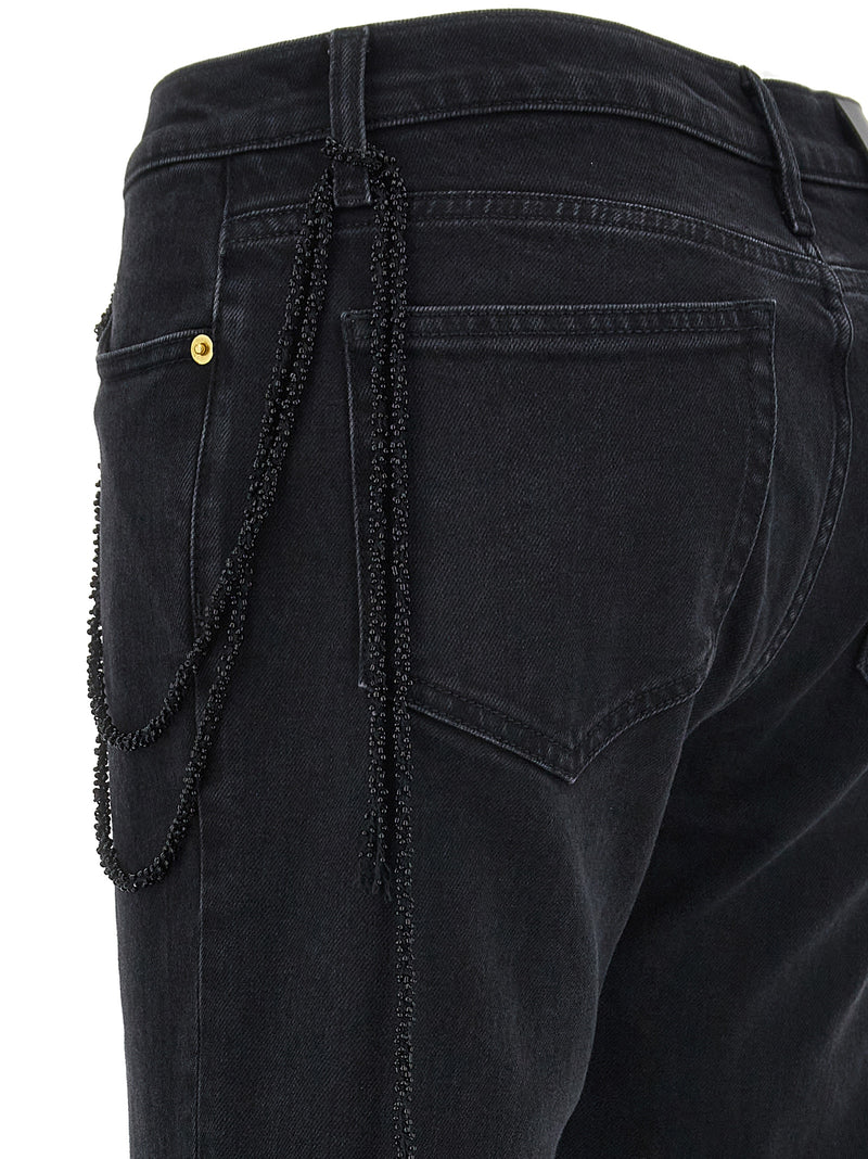 Darkpark Michelle Black Cotton Straight-Leg Jeans