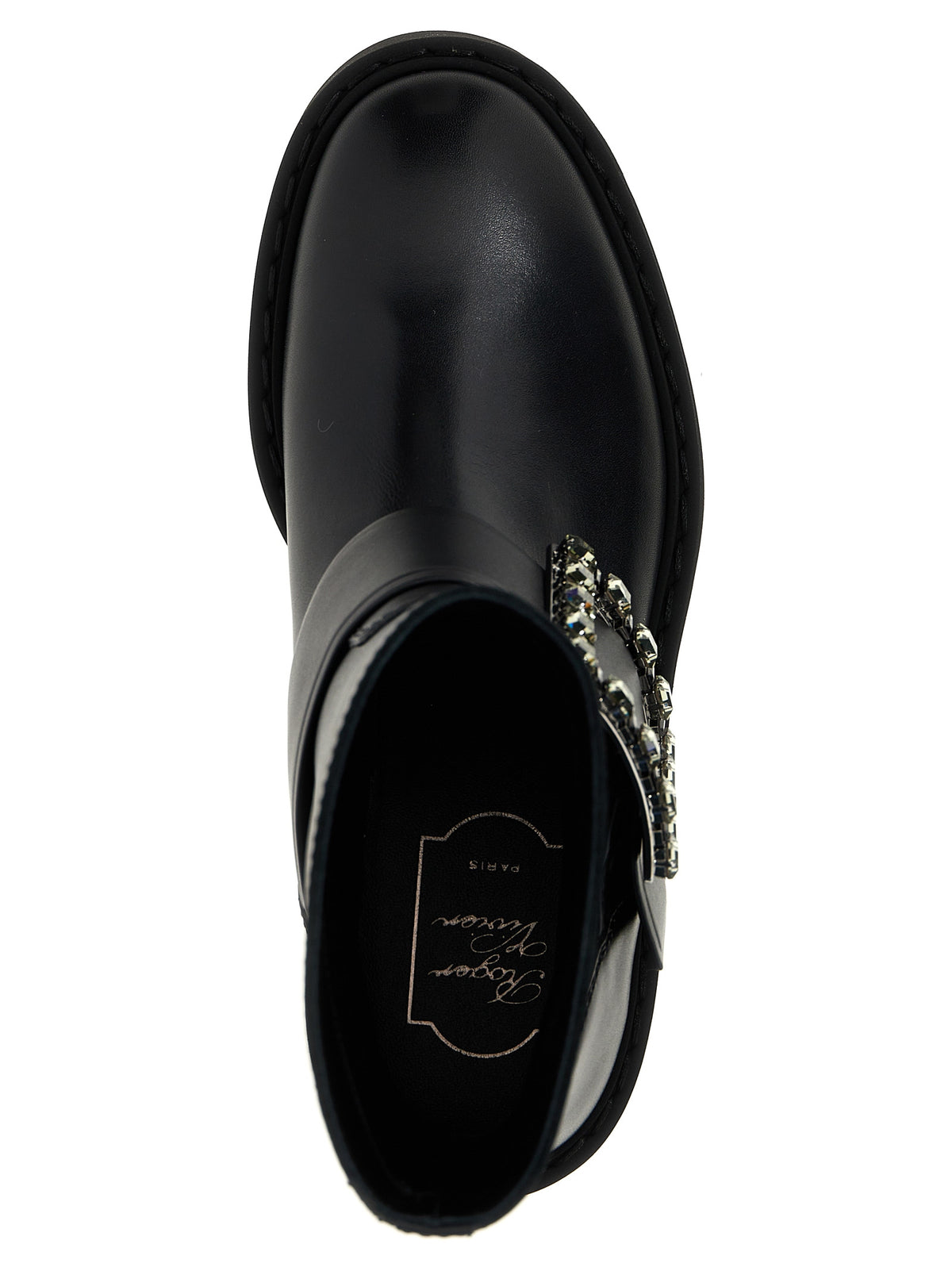 Roger Vivier Black Calfskin Ankle Boots - Viv Rangers