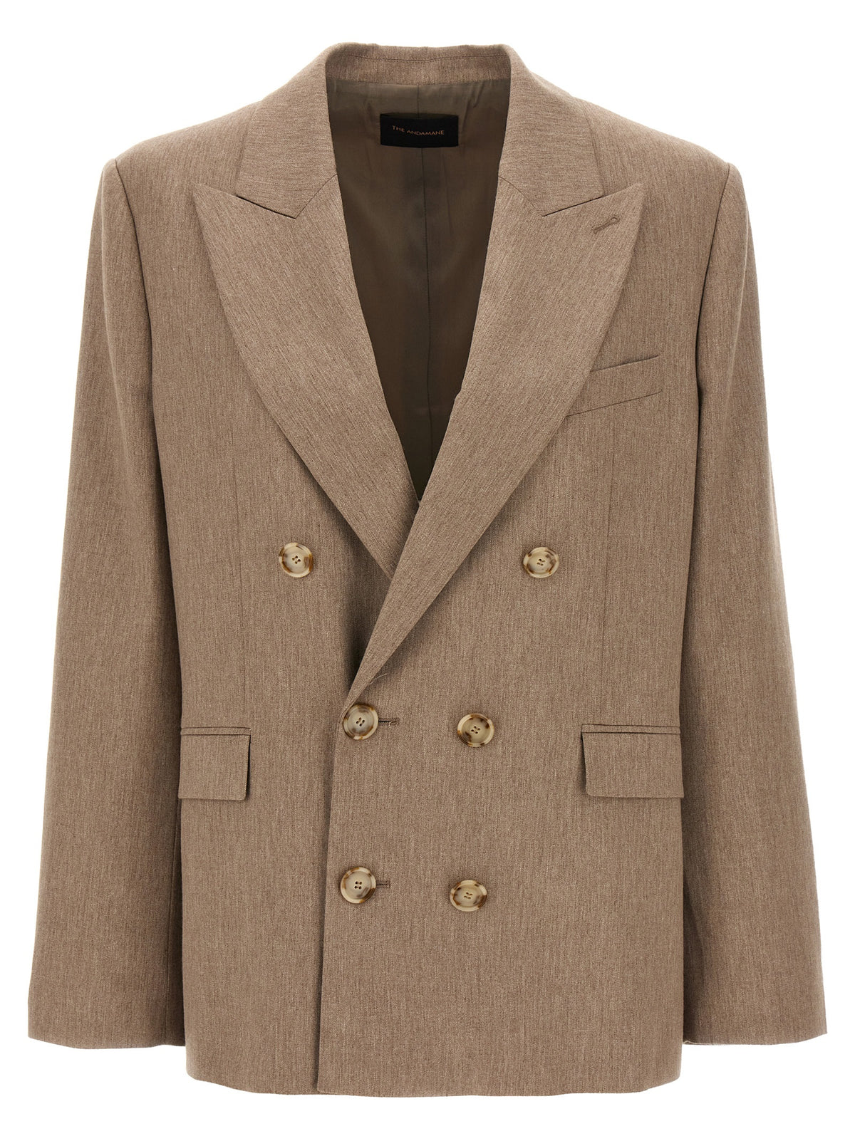 The Andamane Beige Viscose Pixie Blazer