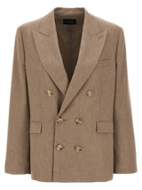 The Andamane Beige Viscose Pixie Blazer