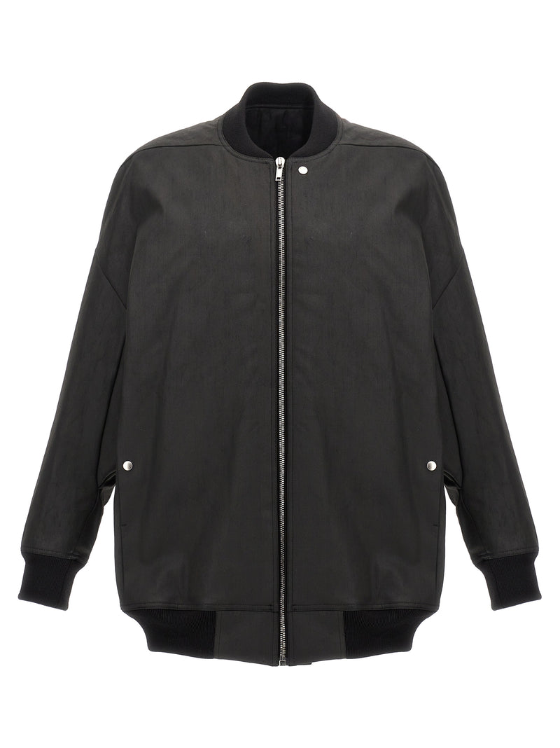 Rick Owens Jumbo Peter Flight Black Cotton Bomber Jacket