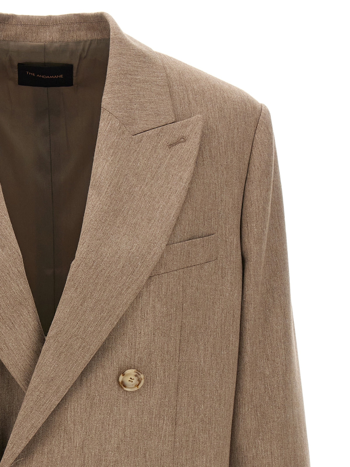 The Andamane Beige Viscose Pixie Blazer