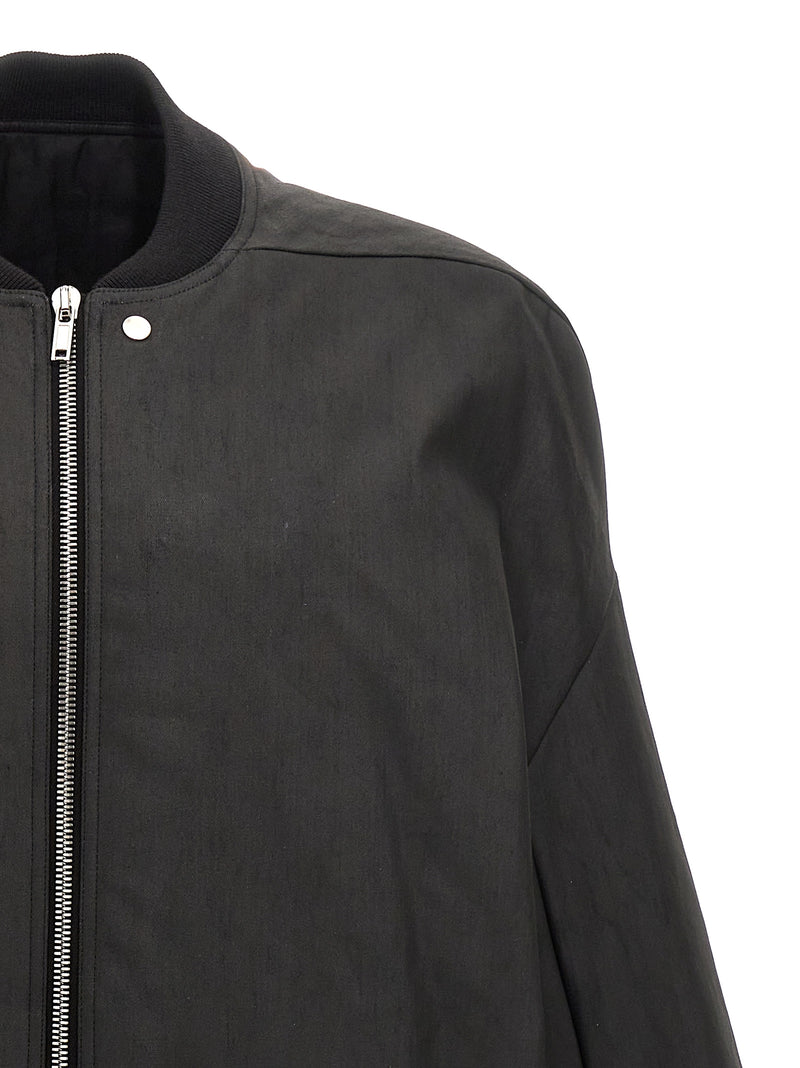Rick Owens Jumbo Peter Flight Black Cotton Bomber Jacket