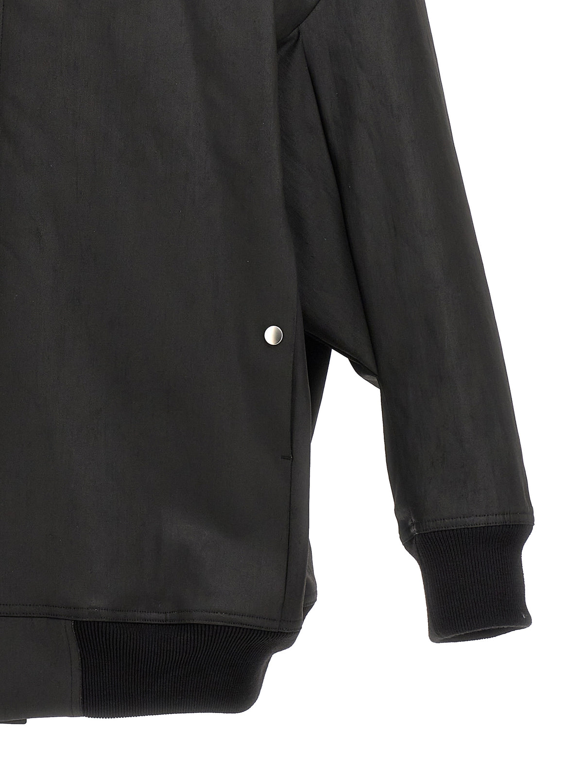 Rick Owens Jumbo Peter Flight Black Cotton Bomber Jacket