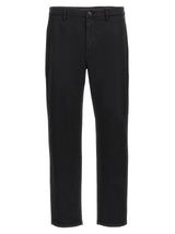Department 5 Black Cotton Casual Pants - Prince Model