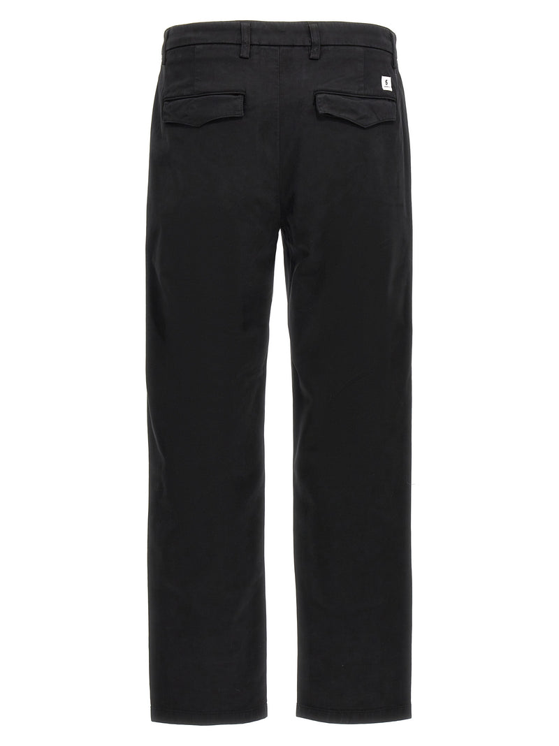 Department 5 Prince Black Cotton Casual Pants for Men