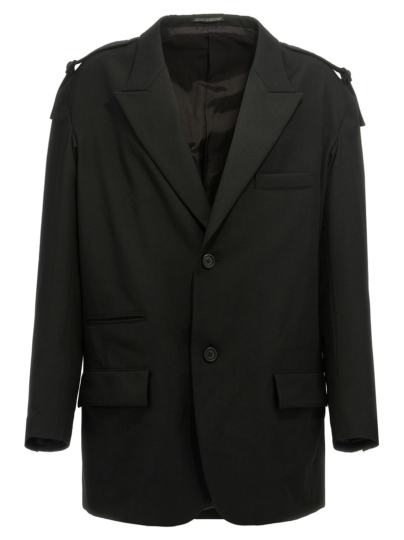 Yohji Yamamoto Black Wool Blazer for Men